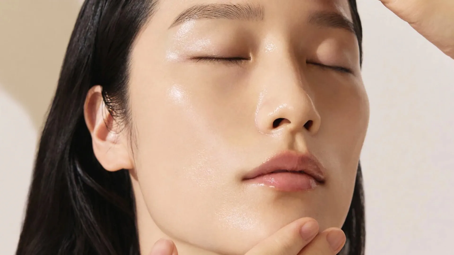 A client's face being analysed by the Skin AI scanner